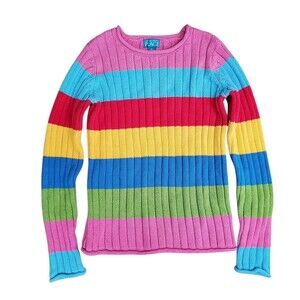 The Children's Place Girls Multicolor Bold Stripe Sweater size XL 14